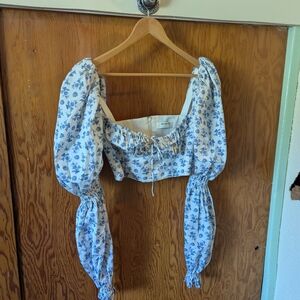 House of CB Blue Floral Blouse